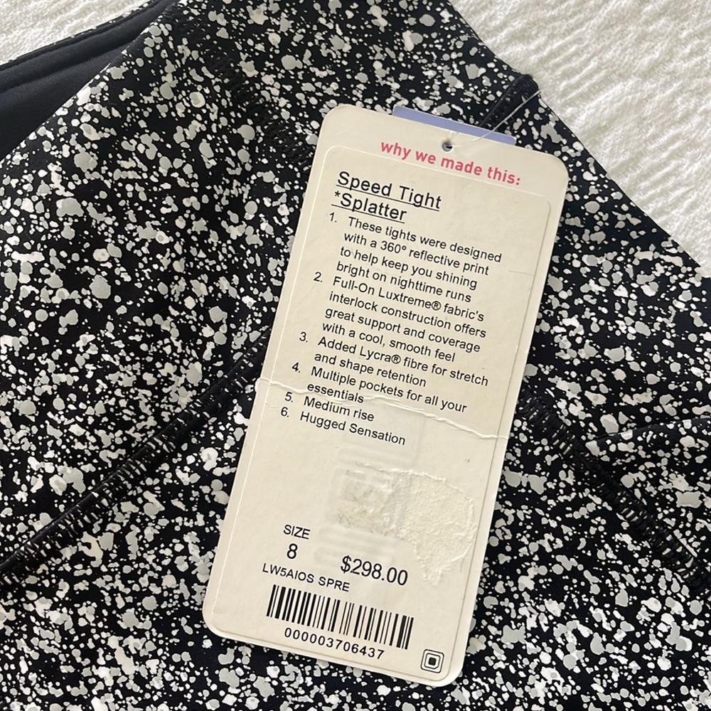 Speed Tight lululemon special addition splatter - Picture 2 of 8